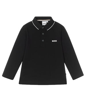 
  
    Boss
  
 Boys Black Long Sleeve Polo