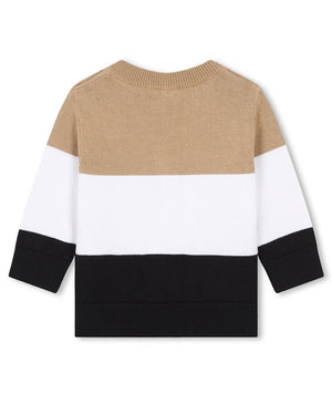 
  
    Boss
  
 Baby Boys Beige/Black Knit Sweater