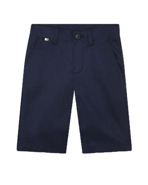
  
    Boss
  
 Boys Navy Cotton Twill Shorts