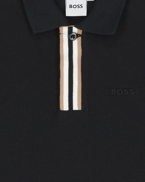 
  
    Boss
  
 Boys Black Cotton Polo