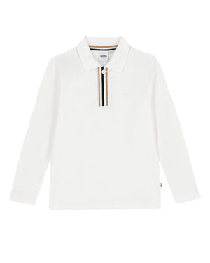 
  
    Boss
  
 Boys White Cotton Polo