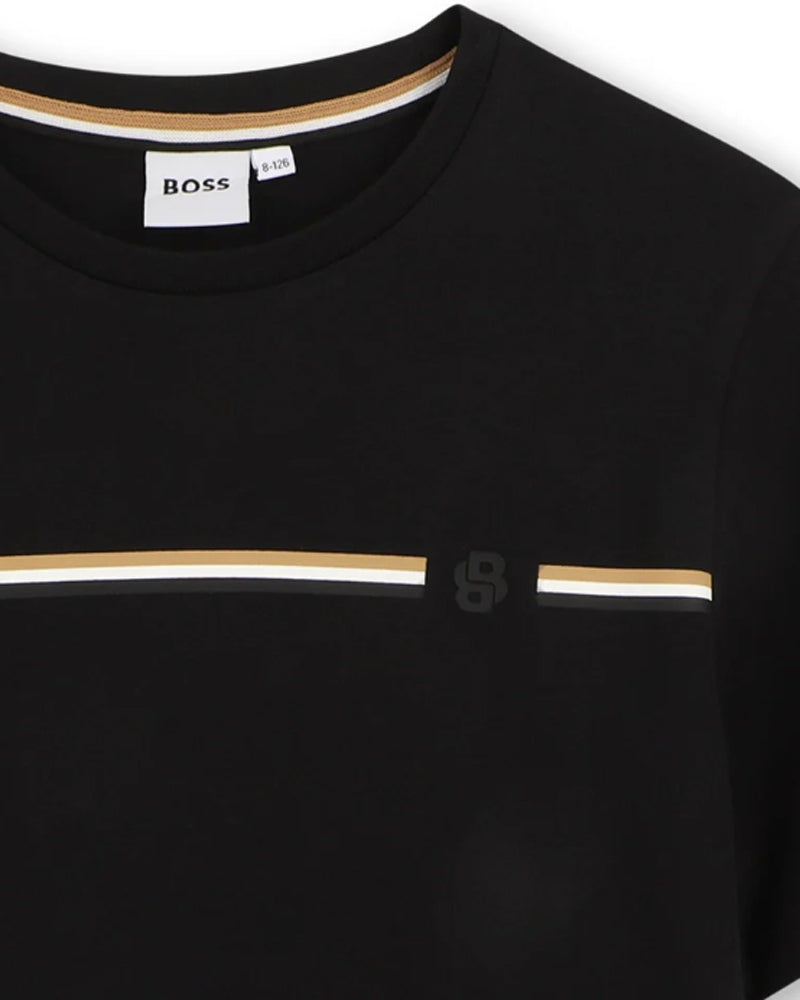 
  
    Boss
  
 Boys Black Cotton T-Shirt