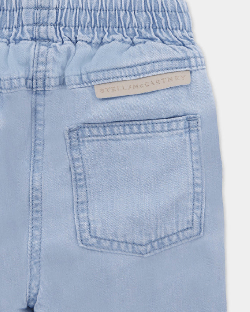 Baby Girls Blue Floral Denim