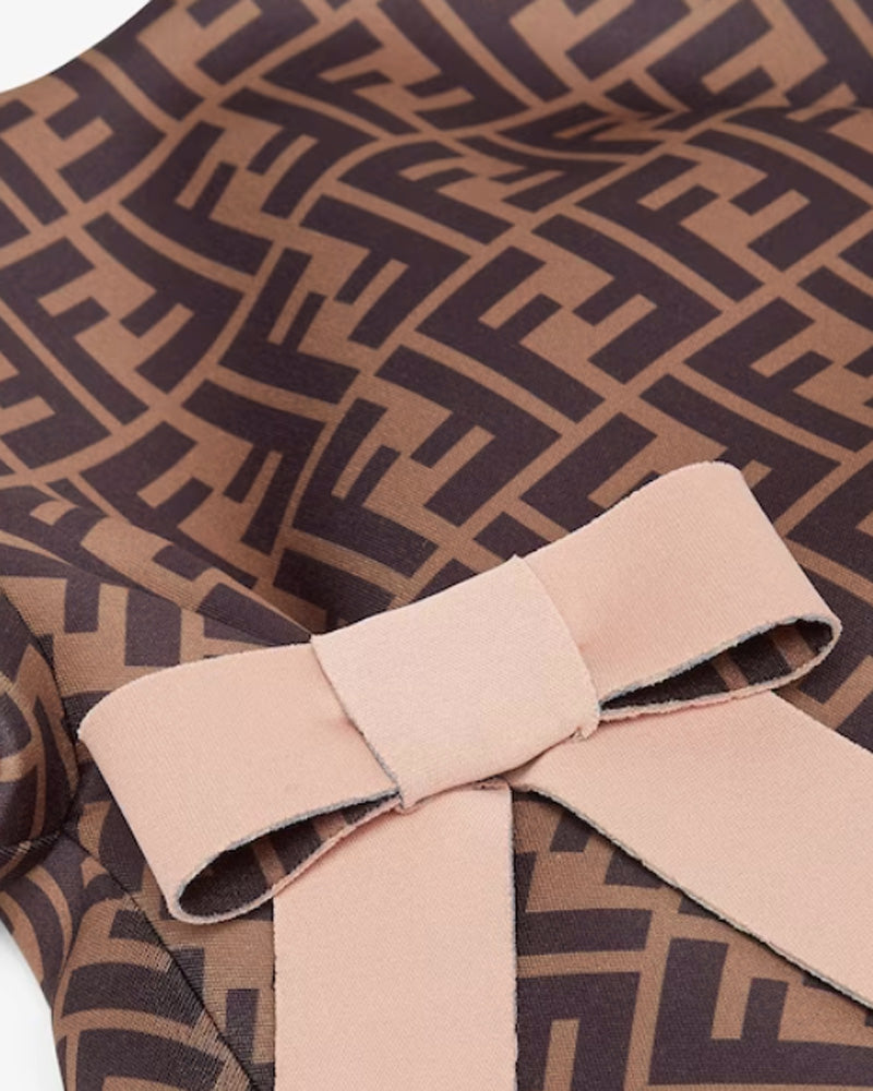 Fendi Kids Girls Brown Dress Fendi Kids Girls Brown Dress