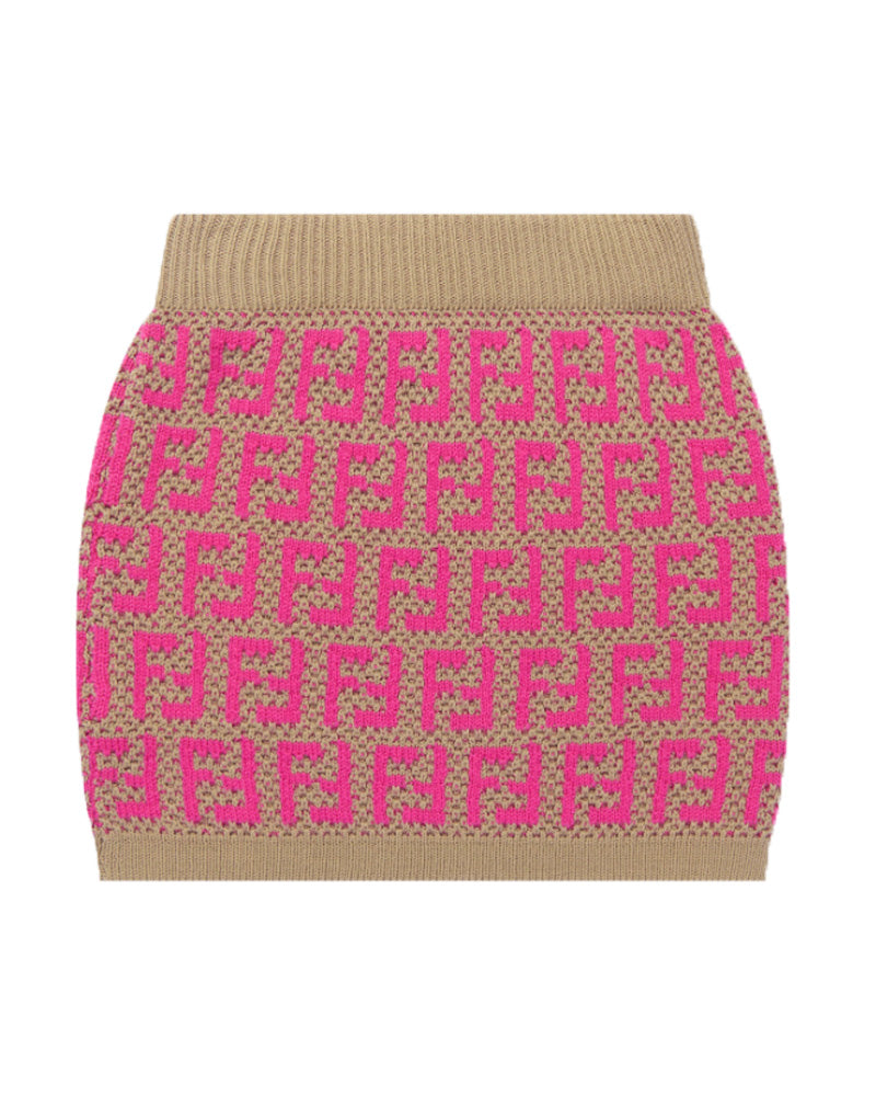 Girls Fuchsia Knit Skirt