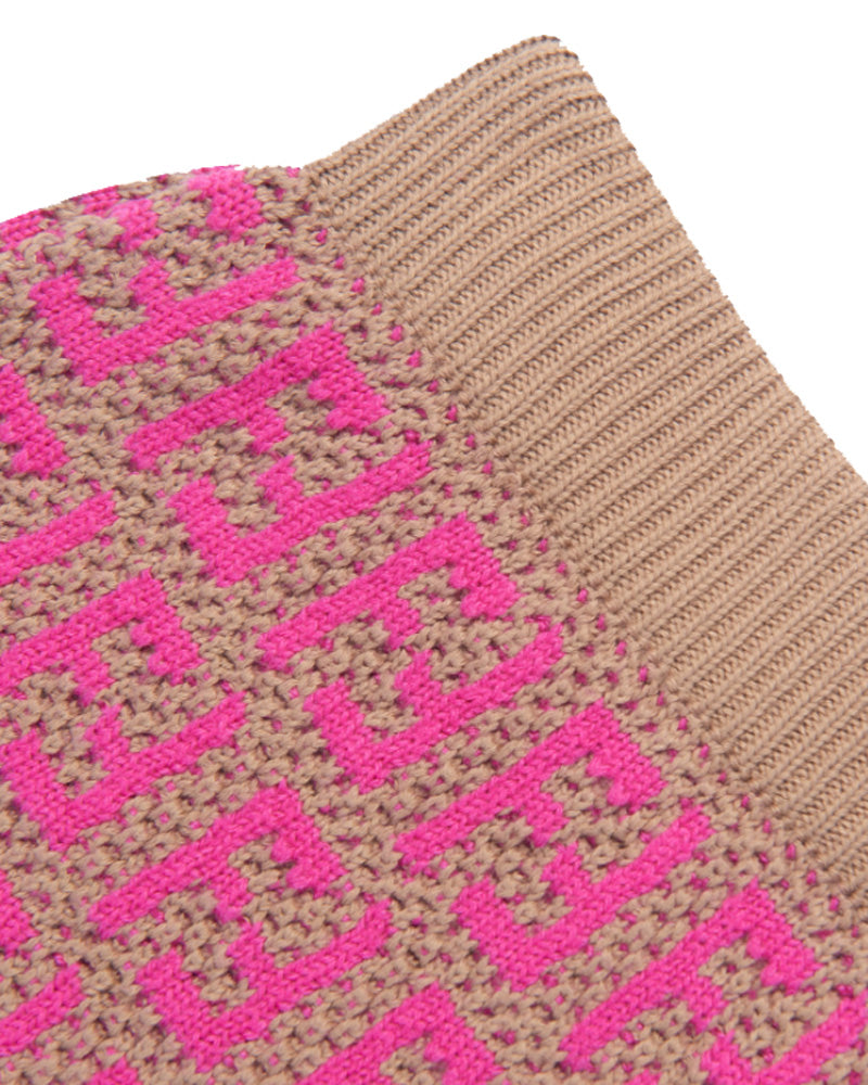 Girls Fuchsia Knit Skirt