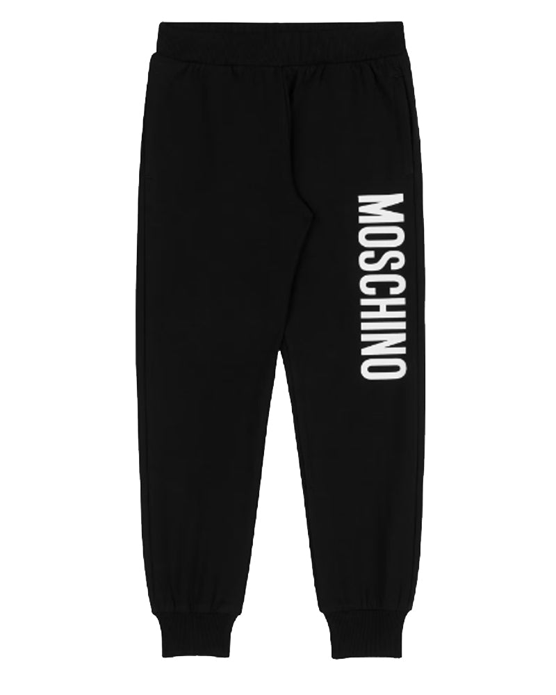 Black Text Logo Track Pants