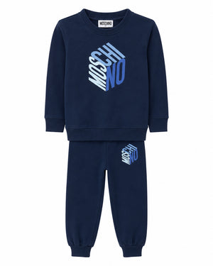 
  
    Moschino
  
 Boys Navy Cotton Logo Tracksuit