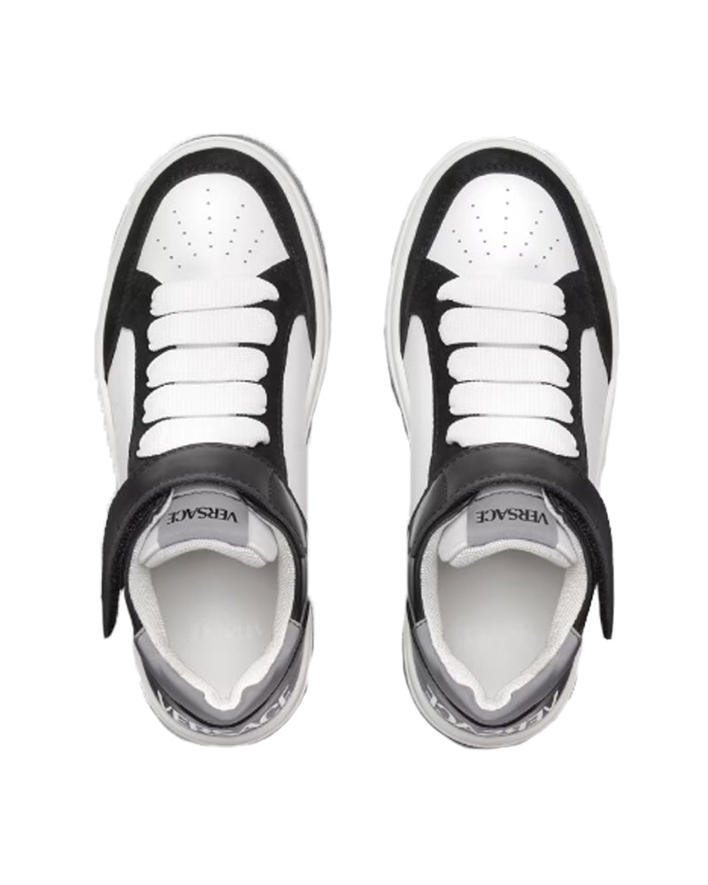 Boys Leather Logo High Top Sneaker