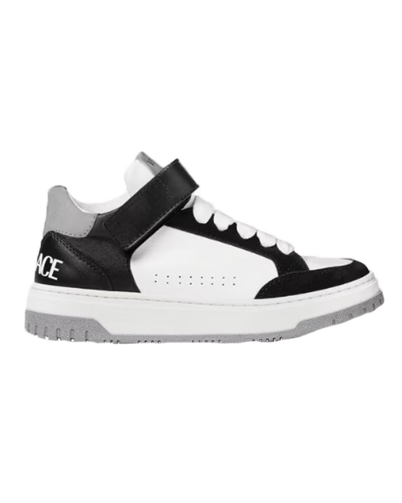 Boys Leather Logo High Top Sneaker