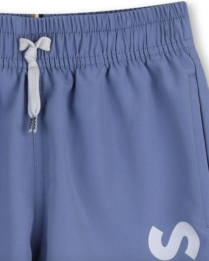 
  
    Boss
  
 Boys Blue Logo Swim Shorts