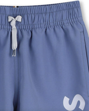 
  
    Boss
  
 Boys Blue Logo Swim Shorts