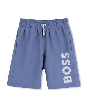 
  
    Boss
  
 Boys Blue Logo Swim Shorts