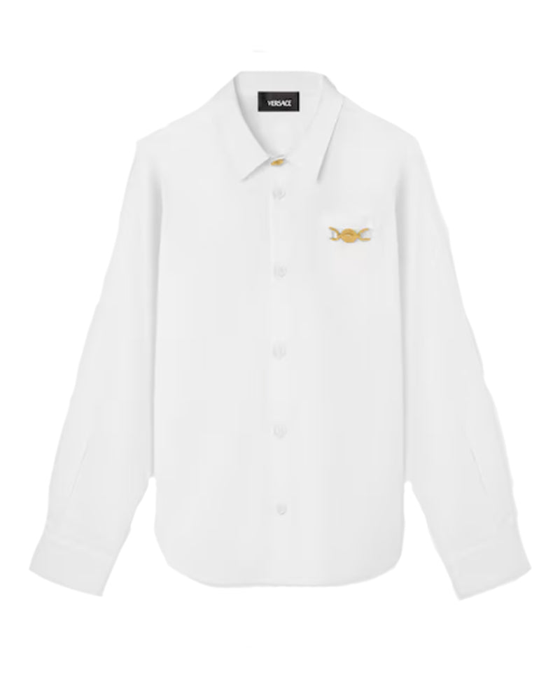 
  
    Versace
  
 Boys White Cotton Shirt