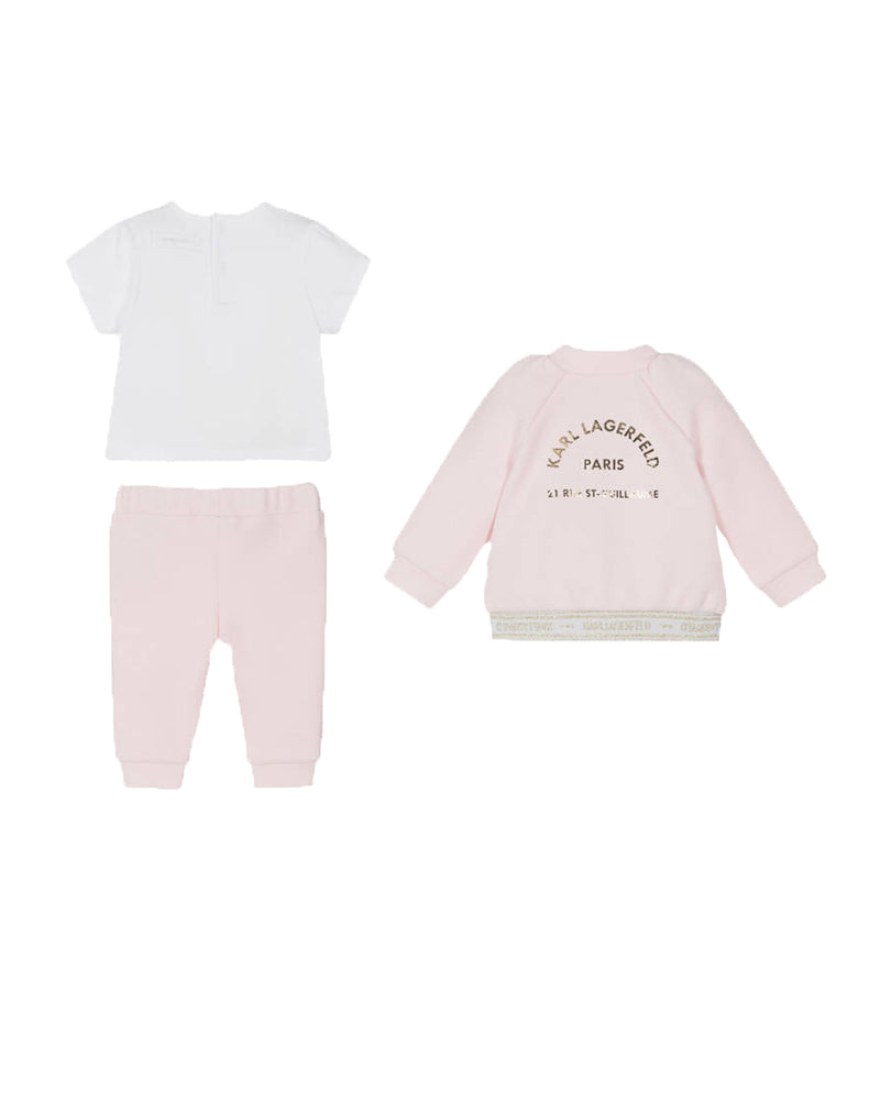 Baby Girls Pink Tracksuit Set