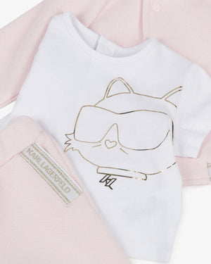 
  
    Karl
  
    Lagerfeld
  
    Kids
  
 Baby Girls Pink Tracksuit Set