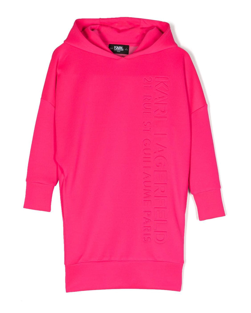 Girls Fuchsia Hooded Sweater Dress