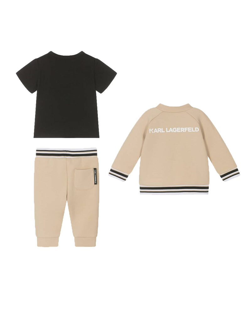 Baby Boys Beige Tracksuit Set