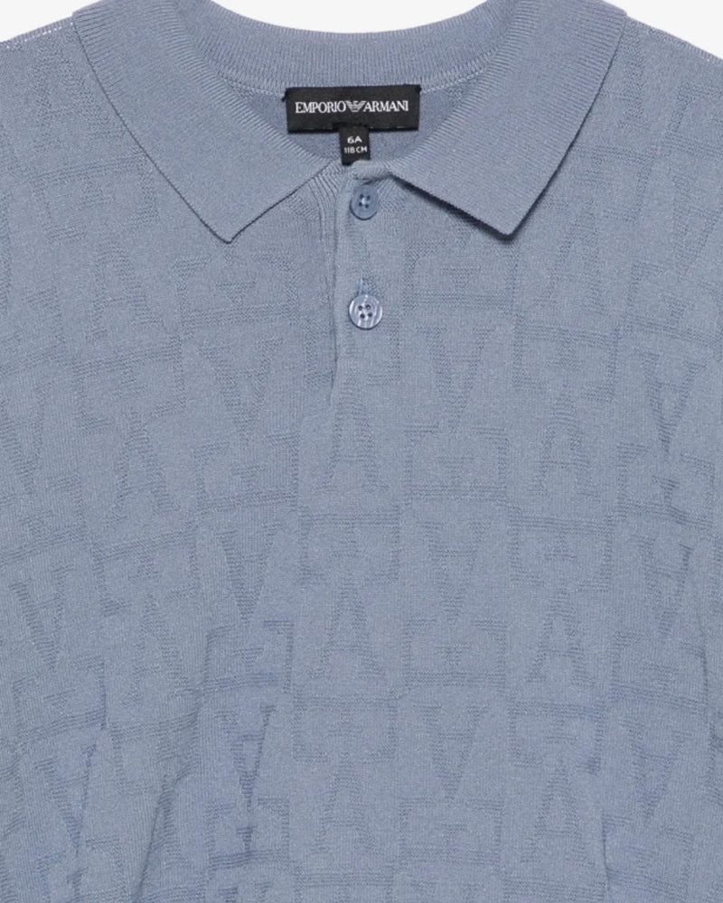 
  
    Emporio
  
    Armani
  
 Boys Blue EA Logo Jacquard Polo