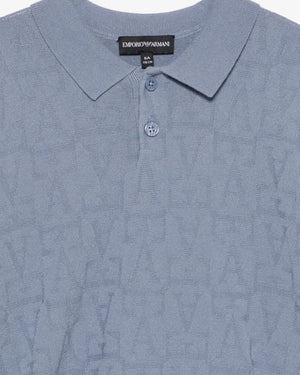 
  
    Emporio
  
    Armani
  
 Boys Blue EA Logo Jacquard Polo