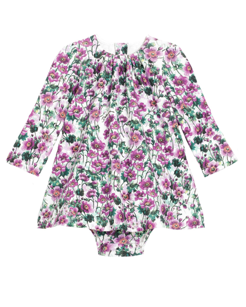 Baby Girls Purple Violet Print Dress
