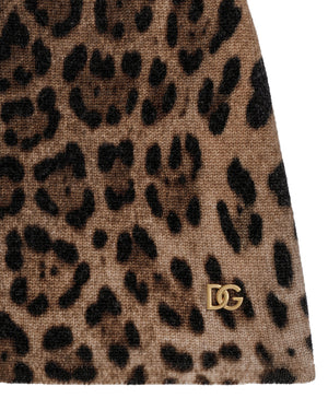 
  
    Dolce
  
    &
  
    Gabbana
  
 Girls Wool Printed Leopard Skirt