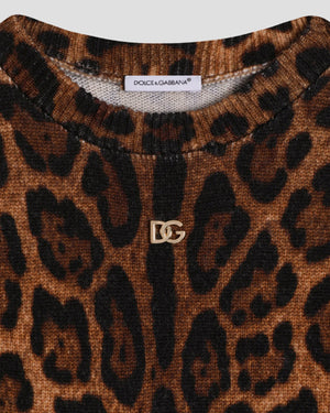 
  
    Dolce
  
    &
  
    Gabbana
  
 Girls Brown Leopard Pullover