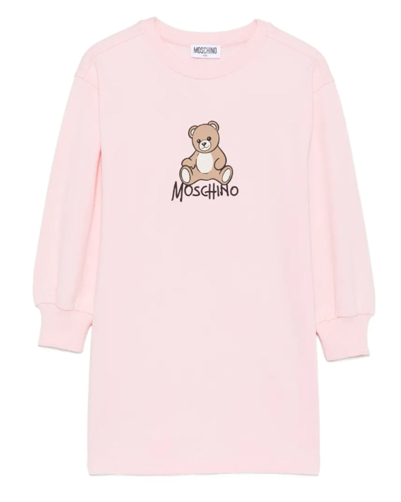 
  
    Moschino
  
 Girls Pink Cotton Sweater Dress