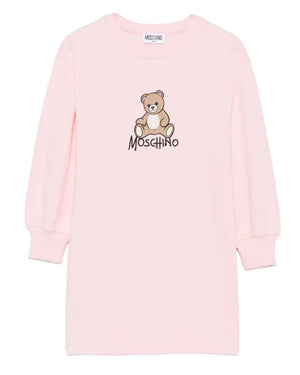 
  
    Moschino
  
 Girls Pink Cotton Sweater Dress