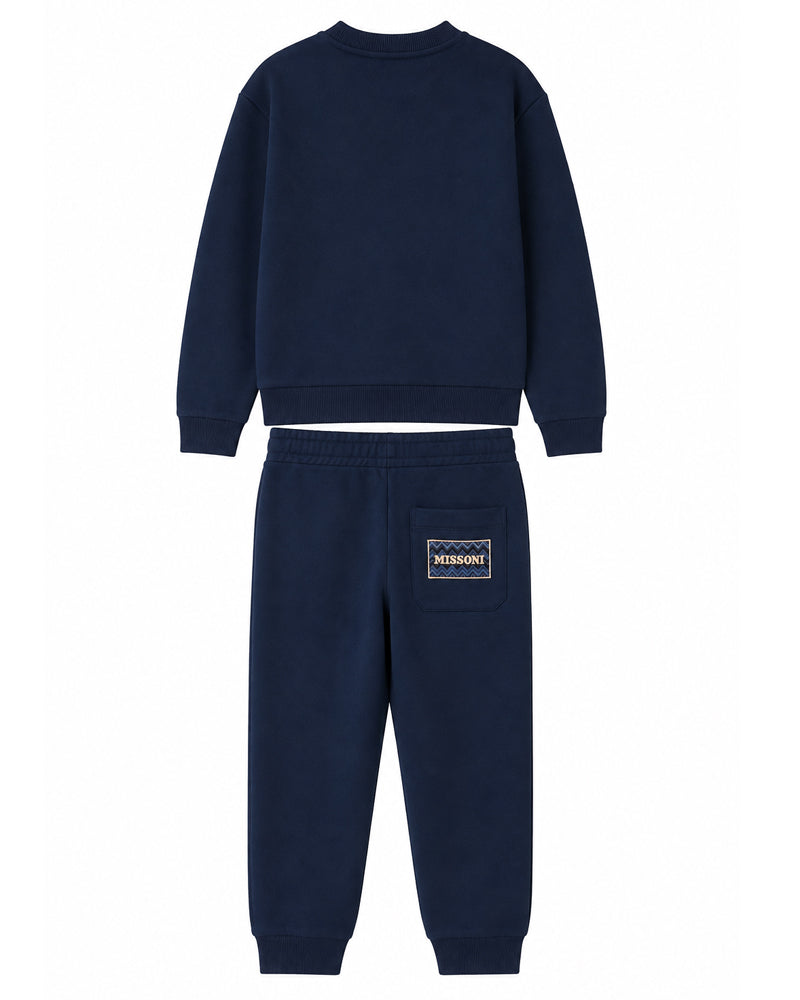 
  
    Missoni
  
 Boys Navy Cotton Logo Tracksuit