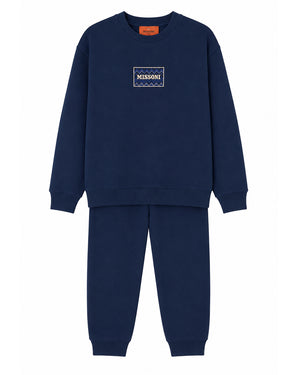 
  
    Missoni
  
 Boys Navy Cotton Logo Tracksuit