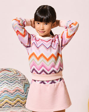 
  
    Missoni
  
 Girls Pink Multi/Print Chevron Skirt