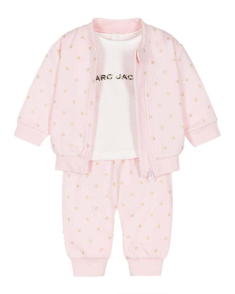 Marc Jacobs Baby Girls Pink Tracksuit Set display picture 3