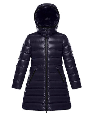 
  
    Moncler
  
    Enfant
  
 Girls Navy Moka Long Down Jacket