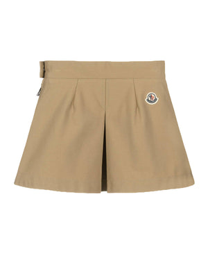 
  
    Moncler
  
    Enfant
  
 Girls Beige Pleated Logo Skirt