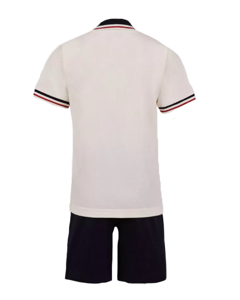 Boys White Polo &amp; Short Set