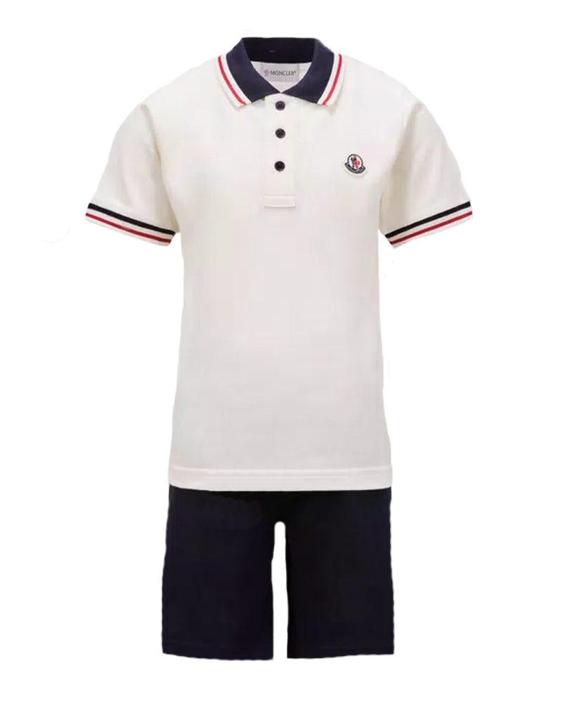 Boys White Polo &amp; Short Set