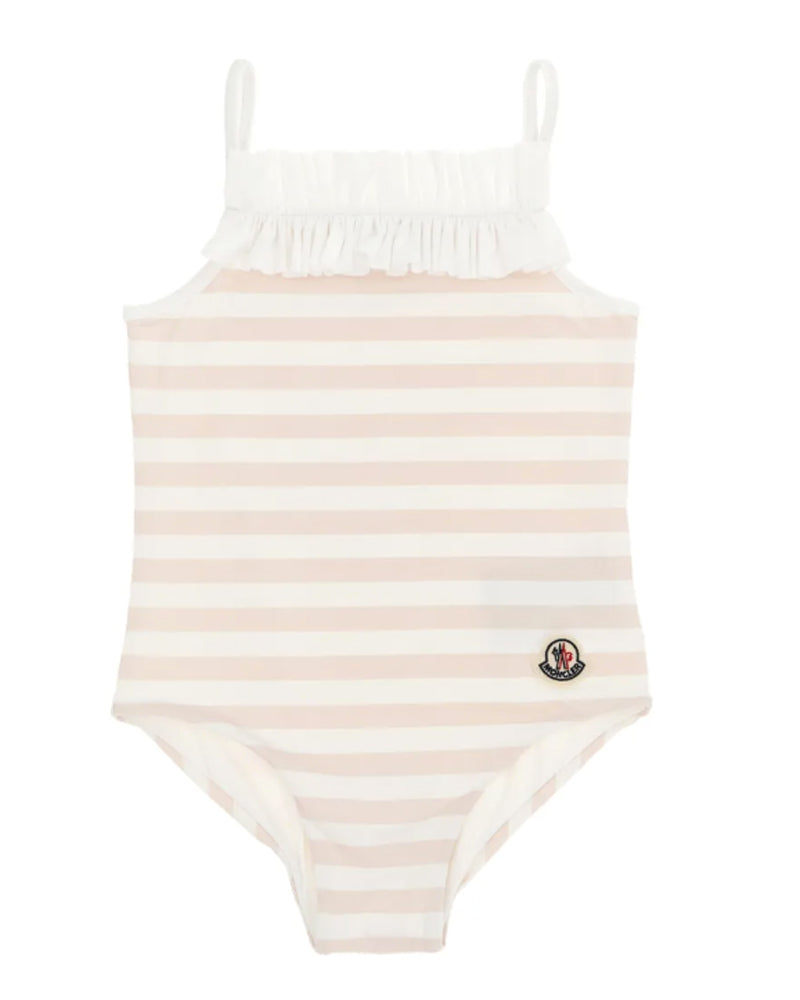 
  
    Moncler
  
    Enfant
  
 Baby Girls Pink Stripe Logo Swimsuit