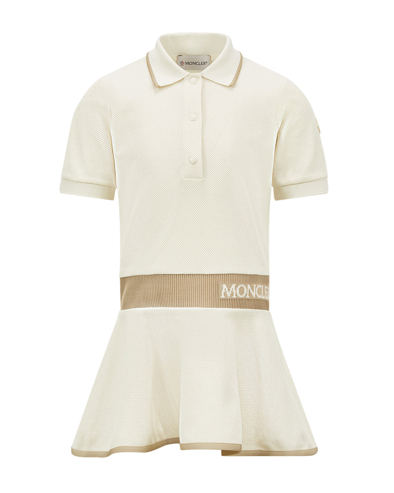 Girls Ivory Polo Dress