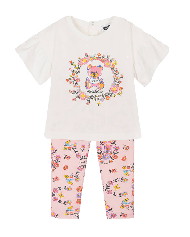 Baby Girls Pink Flowers T &amp; Legging Set