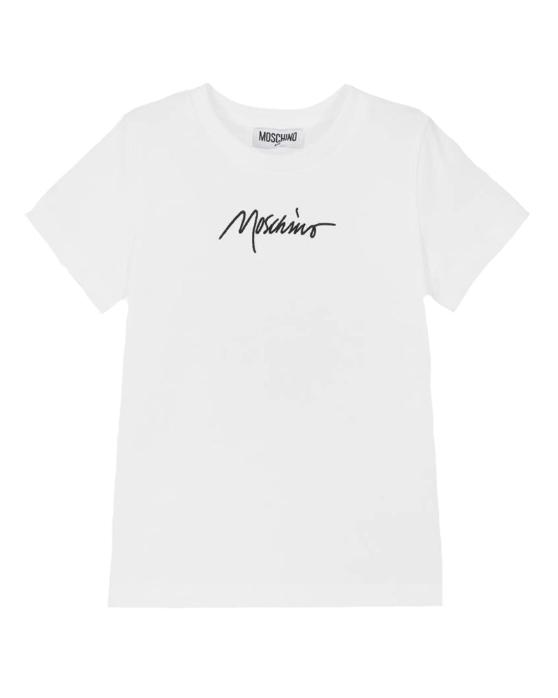 White Embroidered Logo T-Shirt