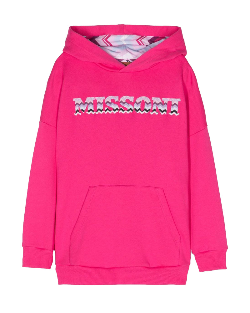 Girls Fuchsia Hooded Sweatshirt