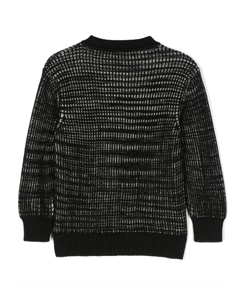 Boys Black Knit Sweater