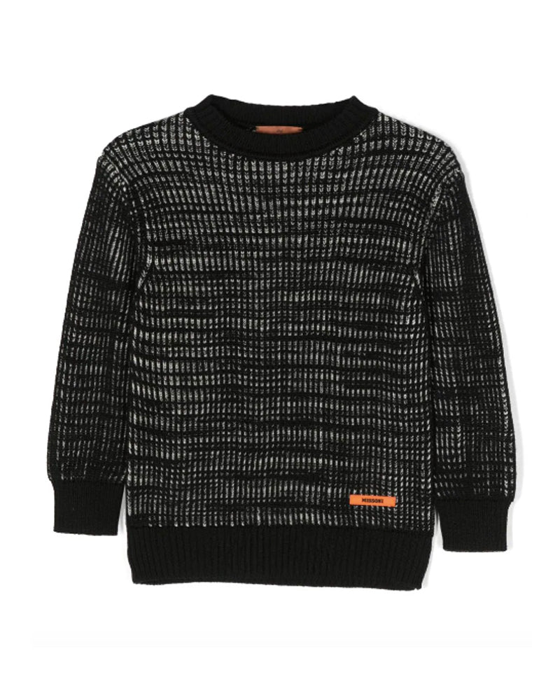 Boys Black Knit Sweater