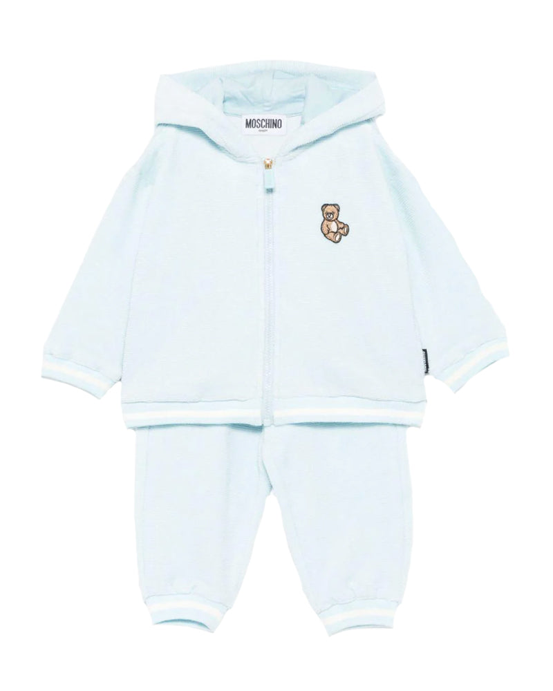 Baby Boys Blue Velvet Tracksuit