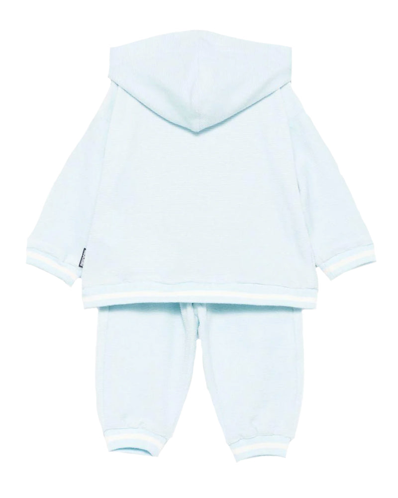 Baby Boys Blue Velvet Tracksuit