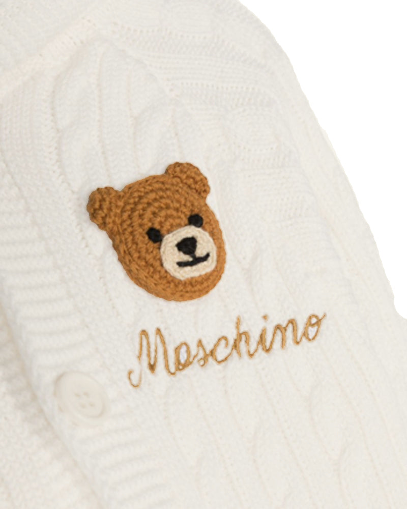 Baby Ivory Knit Hooded Onesie