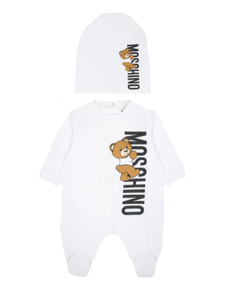 Moschino Baby White Two Piece Gift Set