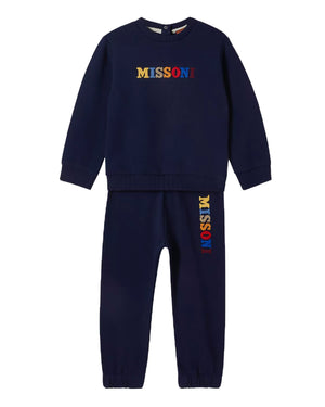 
  
    Missoni
  
 Boys Navy Logo Tracksuit