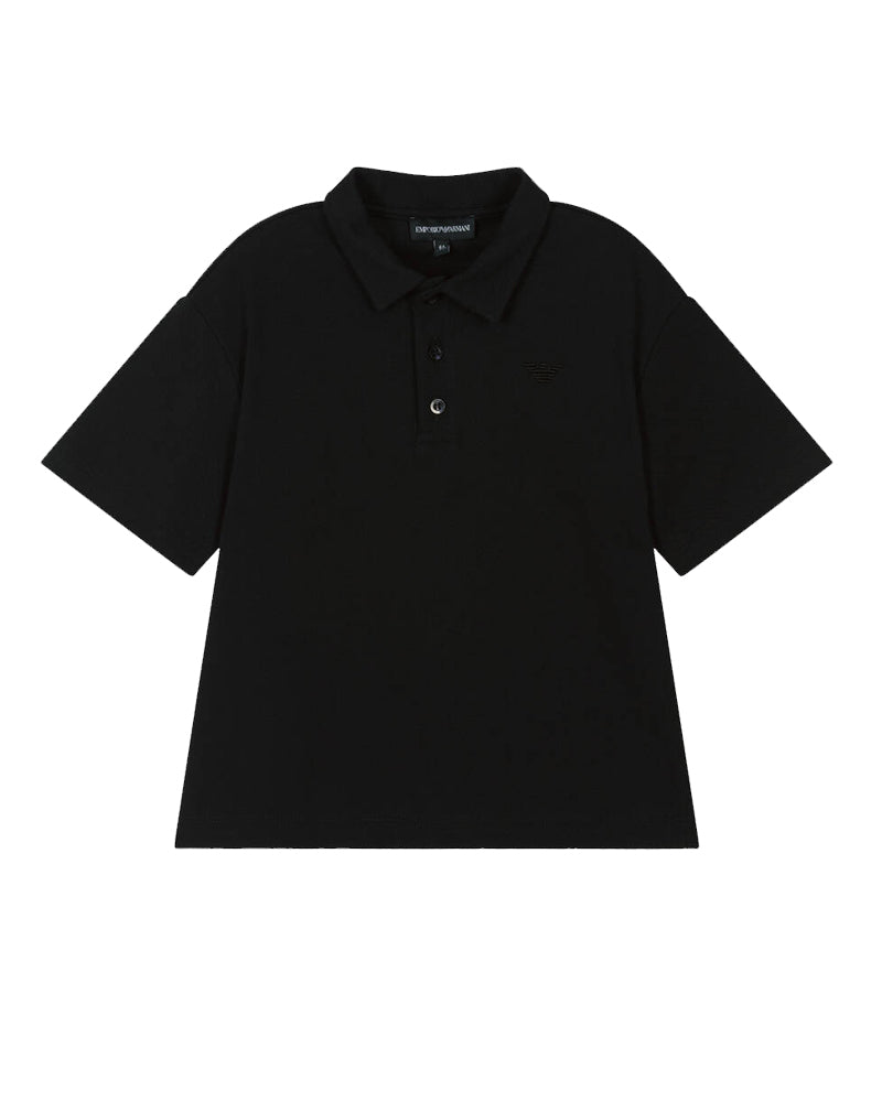 Boys Navy Knit Polo